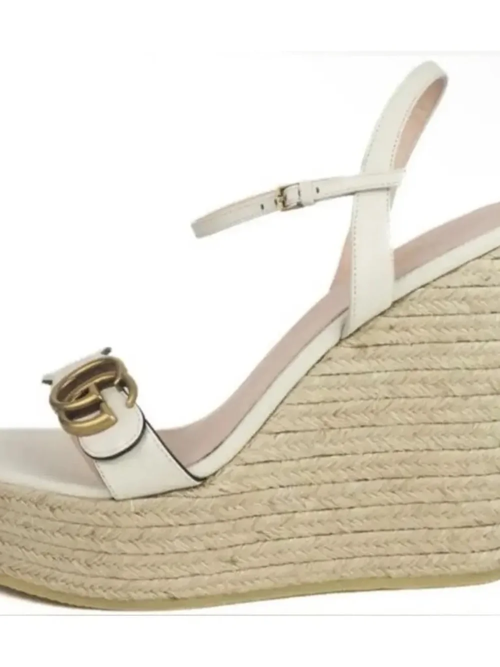 Gucci GG Marmont Espadrilles Platform Wedges size 42